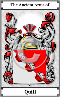 Quill Family Crest Download (JPG)  Book Plated - 150 DPI