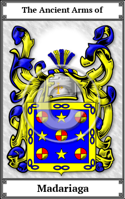Madariaga Family Crest Download (JPG)  Book Plated - 150 DPI