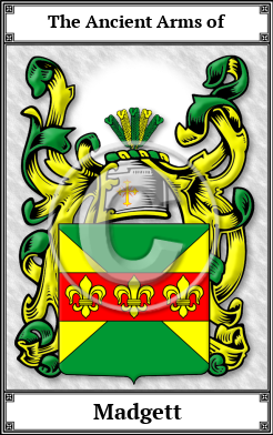 Madgett Family Crest Download (JPG)  Book Plated - 150 DPI