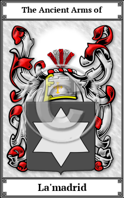 La'madrid Family Crest Download (JPG)  Book Plated - 150 DPI