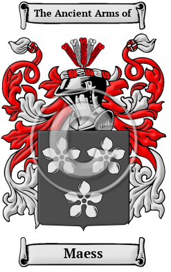 Maess Family Crest/Coat of Arms