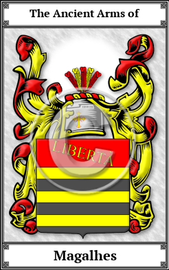 Magalhes Family Crest Download (JPG)  Book Plated - 150 DPI