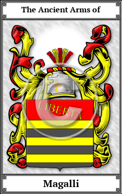 Magalli Family Crest Download (JPG)  Book Plated - 150 DPI