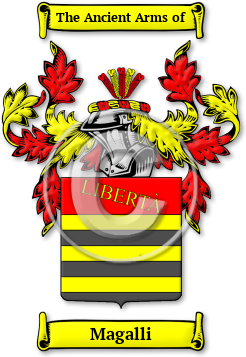 Magalli Family Crest Download (jpg) Legacy Series - 150 DPI
