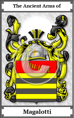 Magalotti Family Crest Download (JPG)  Book Plated - 150 DPI