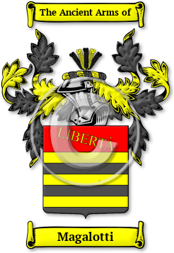 Magalotti Family Crest Download (jpg) Legacy Series - 150 DPI