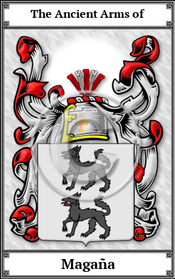 Magaña Family Crest Download (JPG) Book Plated - 600 DPI
