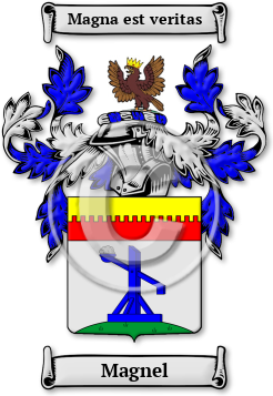 Magnel Family Crest Download (jpg) Legacy Series - 150 DPI