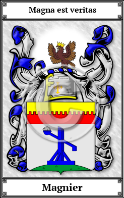 Magnier Family Crest Download (JPG) Book Plated - 600 DPI