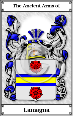 Lamagna Family Crest Download (JPG)  Book Plated - 150 DPI