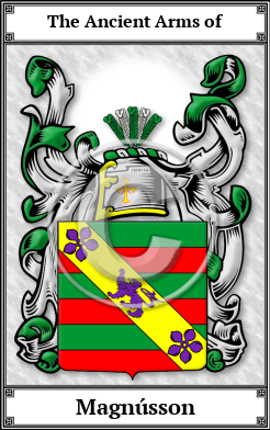 Magnússon Family Crest Download (JPG) Book Plated - 600 DPI