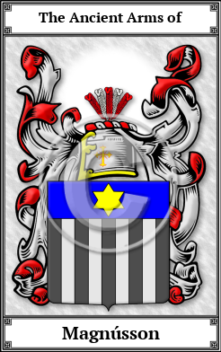 Magnússon Family Crest Download (JPG)  Book Plated - 150 DPI