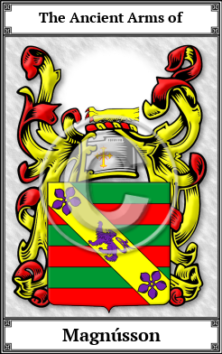 Magnússon Family Crest Download (JPG) Book Plated - 150 DPI