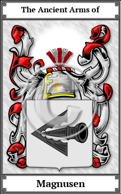 Magnusen Family Crest Download (JPG) Book Plated - 600 DPI