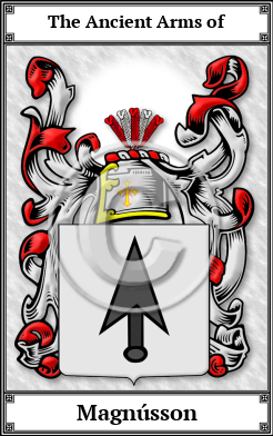 Magnússon Family Crest Download (JPG) Book Plated - 150 DPI