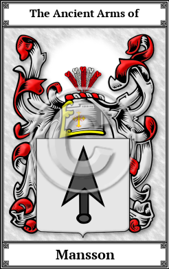 Mansson Family Crest Download (JPG) Book Plated - 600 DPI