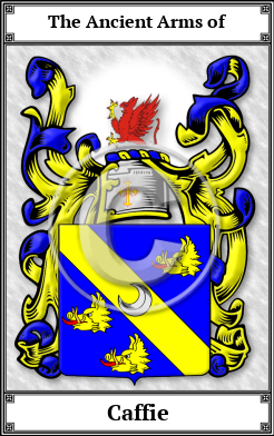 Caffie Family Crest Download (JPG) Book Plated - 600 DPI
