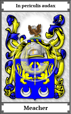 Meacher Family Crest Download (JPG) Book Plated - 600 DPI