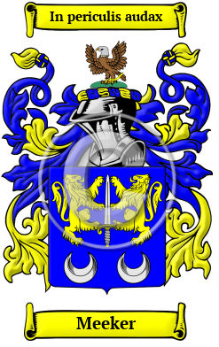 Meeker Family Crest Download (JPG) Heritage Series - 600 DPI