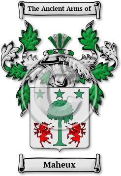 Maheux Family Crest Download (jpg) Legacy Series - 150 DPI