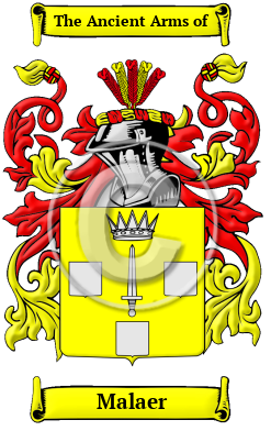 Malaer Family Crest/Coat of Arms