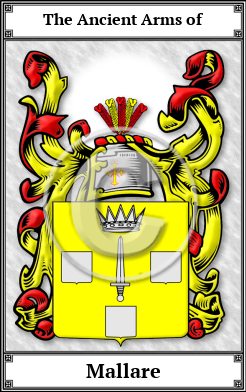Mallare Family Crest Download (JPG) Book Plated - 600 DPI