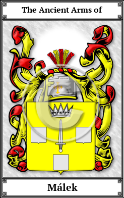 Málek Family Crest Download (JPG) Book Plated - 600 DPI
