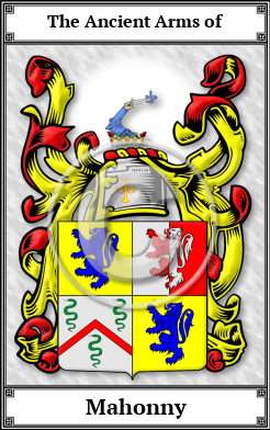 Mahonny Family Crest Download (JPG)  Book Plated - 150 DPI