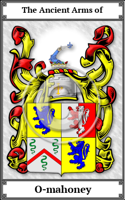 O-mahoney Family Crest Download (JPG) Book Plated - 600 DPI