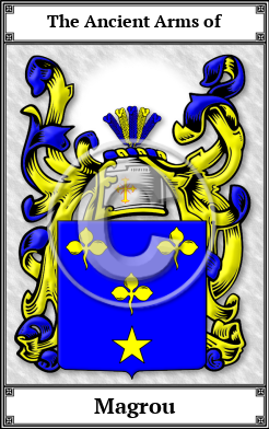 Magrou Family Crest Download (JPG) Book Plated - 600 DPI
