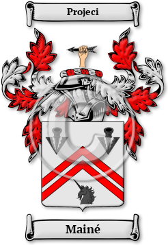 Mainé Family Crest Download (jpg) Legacy Series - 150 DPI