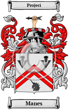 Manes Family Crest Download (JPG) Heritage Series - 600 DPI