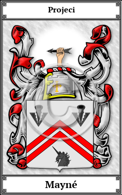 Mayné Family Crest Download (JPG)  Book Plated - 150 DPI