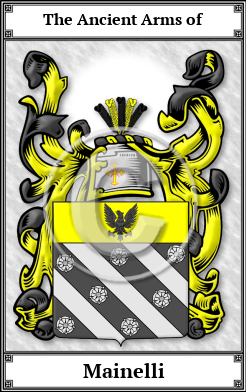 Mainelli Family Crest Download (JPG) Book Plated - 600 DPI