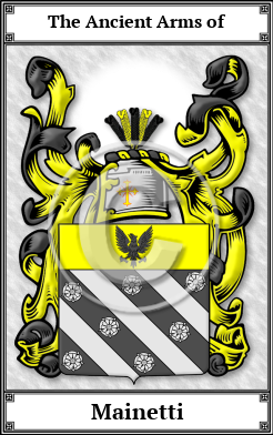 Mainetti Family Crest Download (JPG) Book Plated - 600 DPI