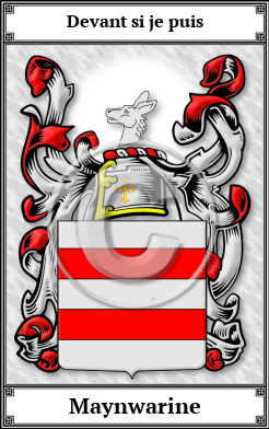 Maynwarine Family Crest Download (JPG)  Book Plated - 150 DPI