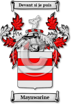 Maynwarine Family Crest Download (jpg) Legacy Series - 150 DPI