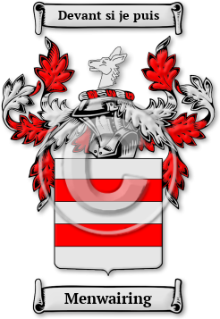 Menwairing Family Crest Download (jpg) Legacy Series - 150 DPI