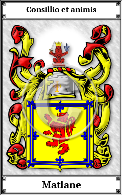 Matlane Family Crest Download (JPG) Book Plated - 600 DPI