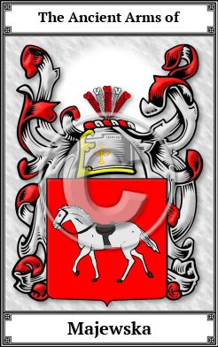 Majewska Family Crest Download (JPG)  Book Plated - 150 DPI