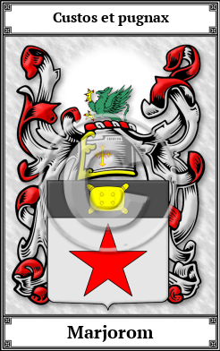 Marjorom Family Crest Download (JPG)  Book Plated - 150 DPI