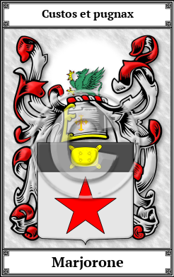 Marjorone Family Crest Download (JPG) Book Plated - 600 DPI