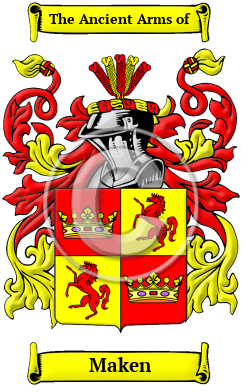 Maken Family Crest Download (JPG) Heritage Series - 600 DPI