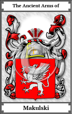 Makulski Family Crest Download (JPG)  Book Plated - 150 DPI