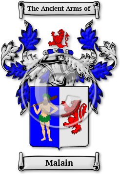 Malain Family Crest Download (jpg) Legacy Series - 150 DPI