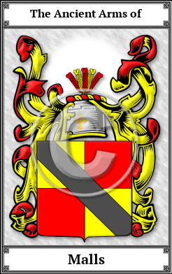 Malls Family Crest Download (JPG) Book Plated - 600 DPI