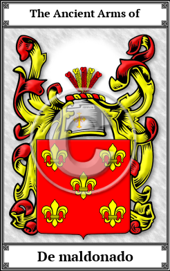 De maldonado Family Crest Download (JPG)  Book Plated - 150 DPI