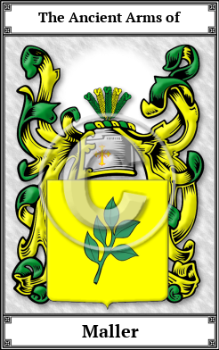 Maller Family Crest Download (JPG) Book Plated - 600 DPI