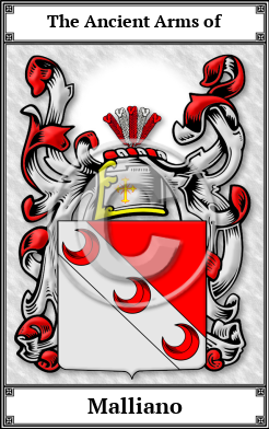 Malliano Family Crest Download (JPG)  Book Plated - 150 DPI