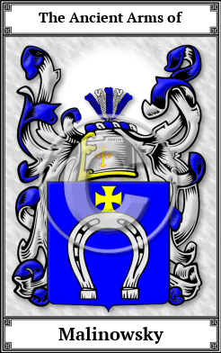 Malinowsky Family Crest Download (JPG)  Book Plated - 150 DPI